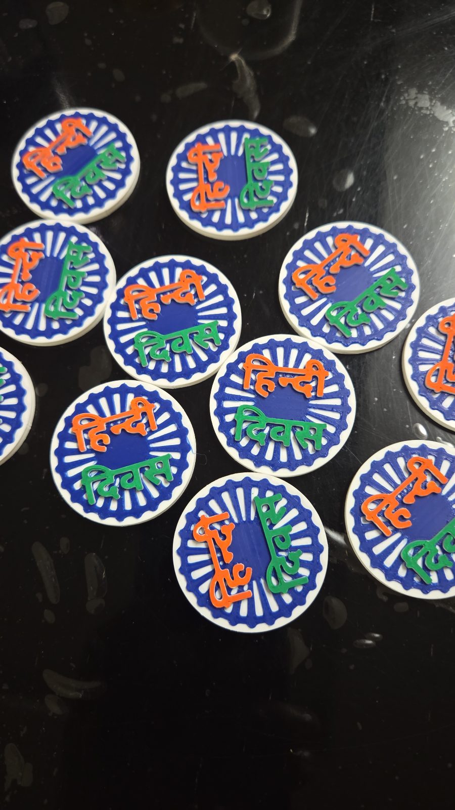 Custom design cloth pins for Hindi Diwas