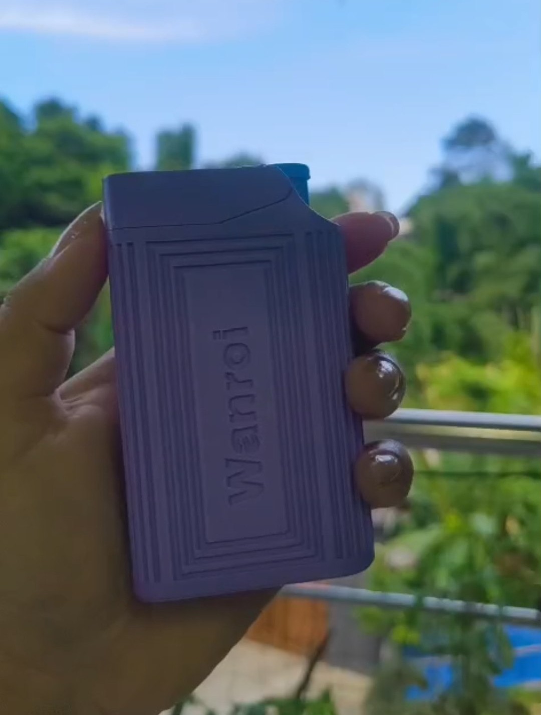 A custom named cigarette and lighter case